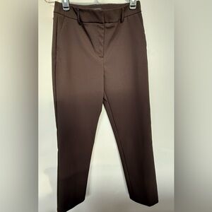 Rachel Zoe Dark Brown Straight-Leg Ponte Pants